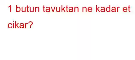 1 butun tavuktan ne kadar et cikar?