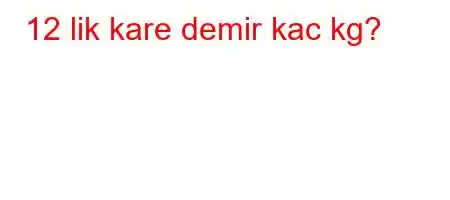 12 lik kare demir kac kg?