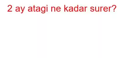 2 ay atagi ne kadar surer?