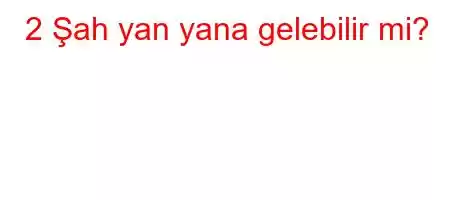 2 Şah yan yana gelebilir mi?