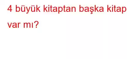 4 büyük kitaptan başka kitap var mı?