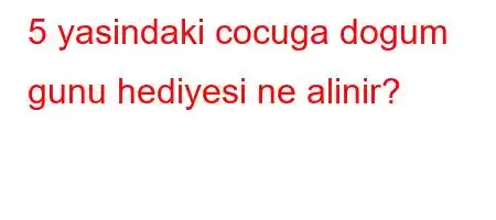 5 yasindaki cocuga dogum gunu hediyesi ne alinir?