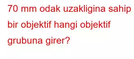 70 mm odak uzakligina sahip bir objektif hangi objektif grubuna girer?