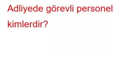 Adliyede görevli personel kimlerdir?