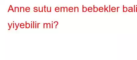 Anne sutu emen bebekler balik yiyebilir mi?