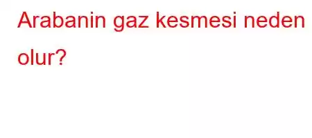 Arabanin gaz kesmesi neden olur?