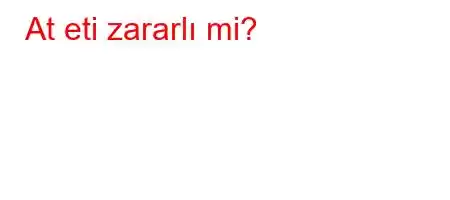 At eti zararlı mi?