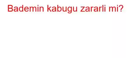 Bademin kabugu zararli mi?