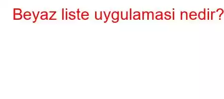 Beyaz liste uygulamasi nedir?