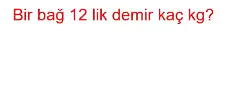 Bir bağ 12 lik demir kaç kg