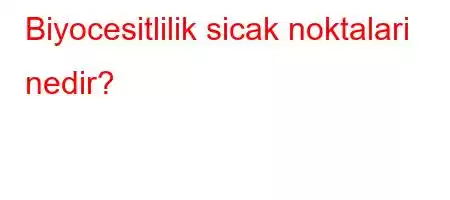 Biyocesitlilik sicak noktalari nedir?