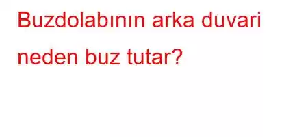 Buzdolabının arka duvari neden buz tutar?