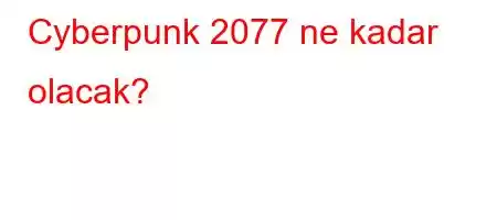 Cyberpunk 2077 ne kadar olacak?