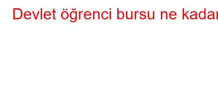 Devlet öğrenci bursu ne kadar?