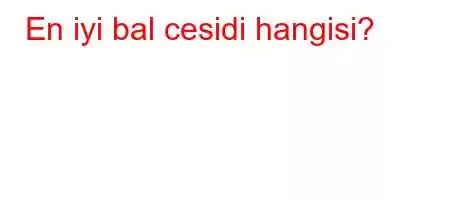 En iyi bal cesidi hangisi?