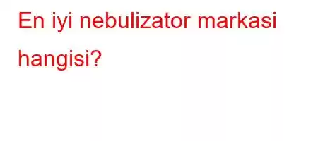 En iyi nebulizator markasi hangisi?