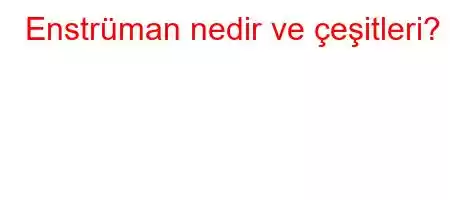 Enstrüman nedir ve çeşitleri?