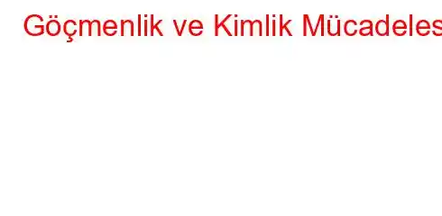 Göçmenlik ve Kimlik Mücadelesi