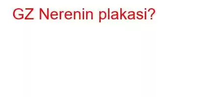 GZ Nerenin plakasi?