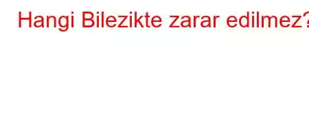 Hangi Bilezikte zarar edilmez