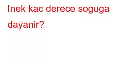 Inek kac derece soguga dayanir?