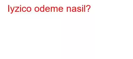 Iyzico odeme nasil?