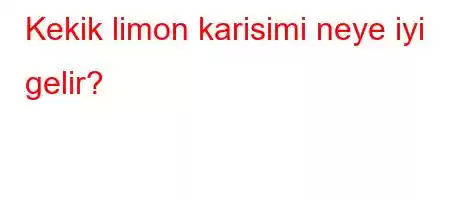 Kekik limon karisimi neye iyi gelir