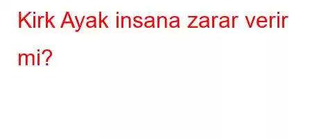 Kirk Ayak insana zarar verir mi?