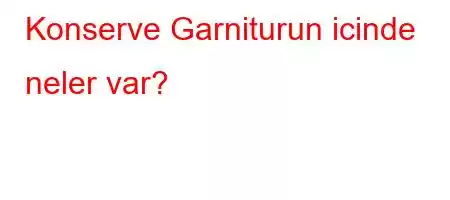 Konserve Garniturun icinde neler var?