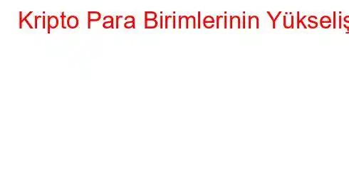 Kripto Para Birimlerinin Yükselişi