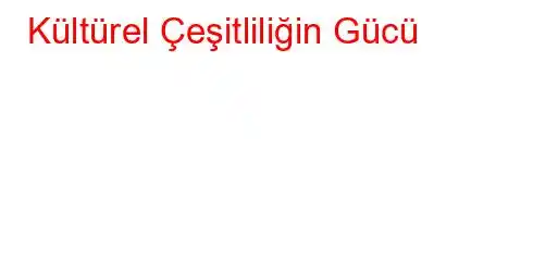 Kültürel Çeşitliliğin Gücü