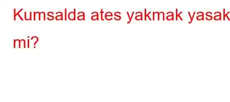 Kumsalda ates yakmak yasak mi