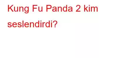 Kung Fu Panda 2 kim seslendirdi?