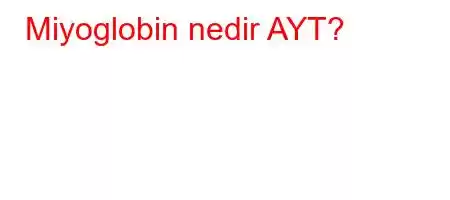 Miyoglobin nedir AYT