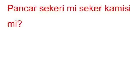 Pancar sekeri mi seker kamisi mi