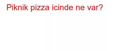 Piknik pizza icinde ne var