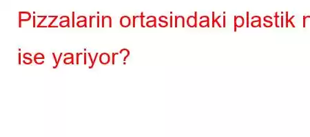 Pizzalarin ortasindaki plastik ne ise yariyor?