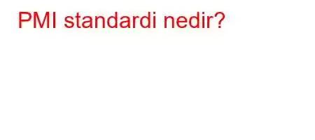 PMI standardi nedir?