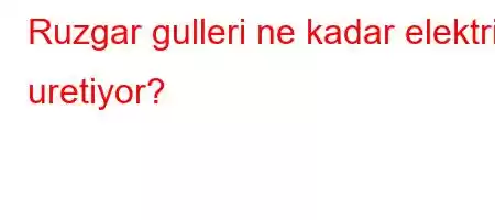 Ruzgar gulleri ne kadar elektrik uretiyor