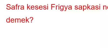 Safra kesesi Frigya sapkasi ne demek?