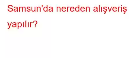 Samsun'da nereden alışveriş yapılır?