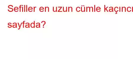 Sefiller en uzun cümle kaçıncı sayfada?