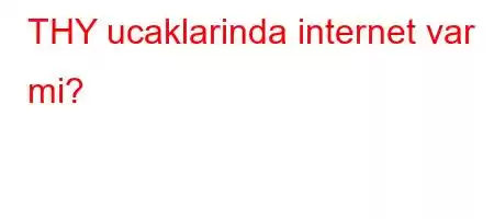 THY ucaklarinda internet var mi?