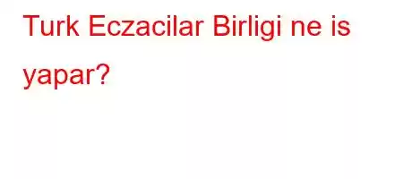 Turk Eczacilar Birligi ne is yapar?