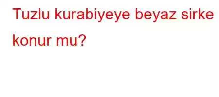 Tuzlu kurabiyeye beyaz sirke konur mu?