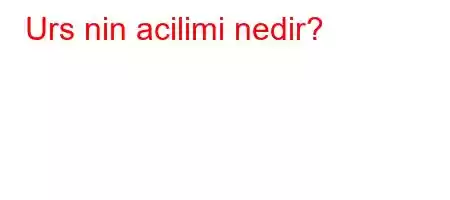 Urs nin acilimi nedir?