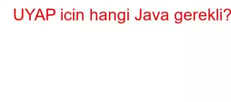 UYAP icin hangi Java gerekli?