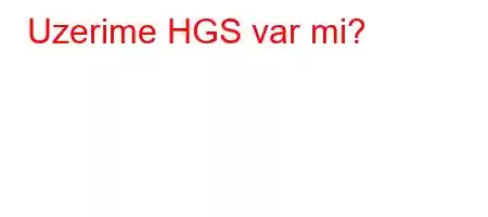 Uzerime HGS var mi?