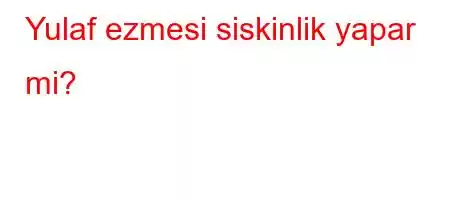 Yulaf ezmesi siskinlik yapar mi?